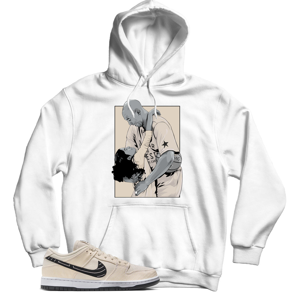 Dunk Low Albino & Preto hoodie