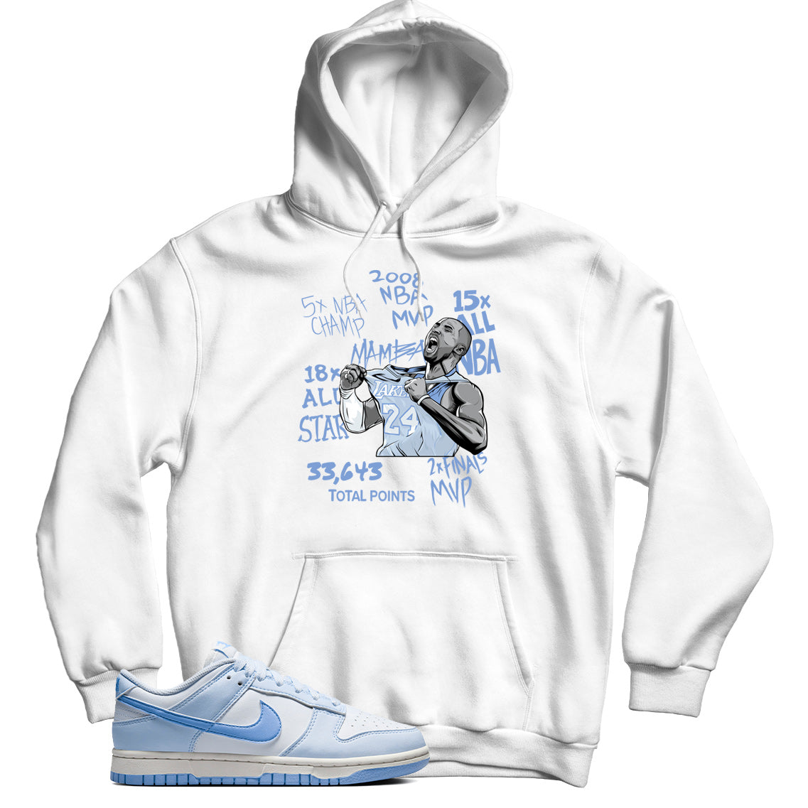 Hoodie Match Dunk Low Blue Tint