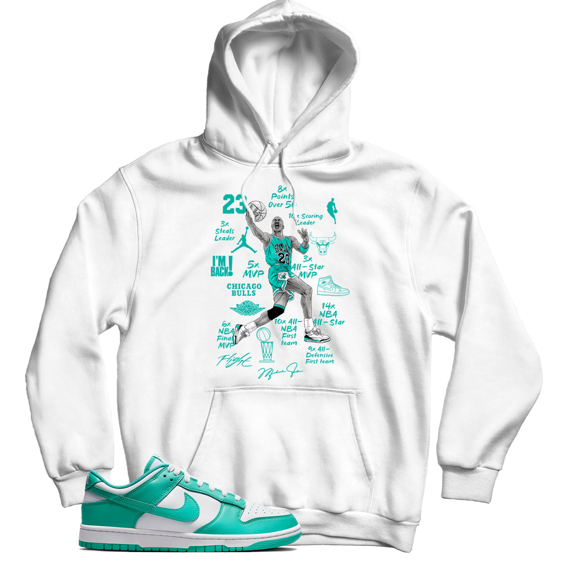 Dunk Low Clear Jade hoodie