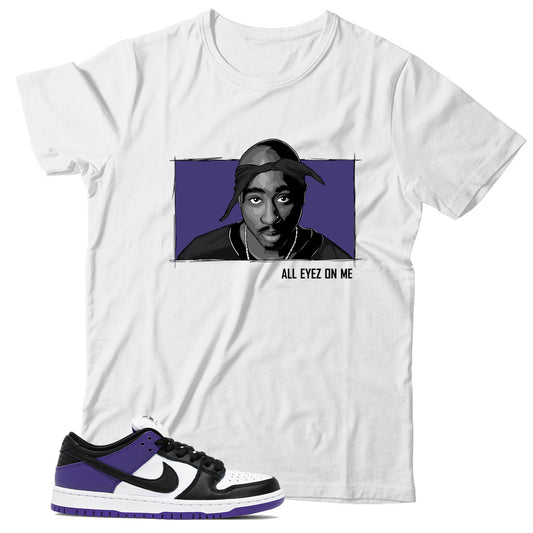 Dunk Low Court Purple shirt