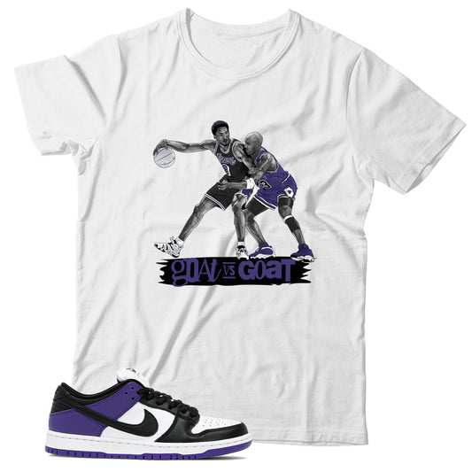 Court Purple dunks shirt