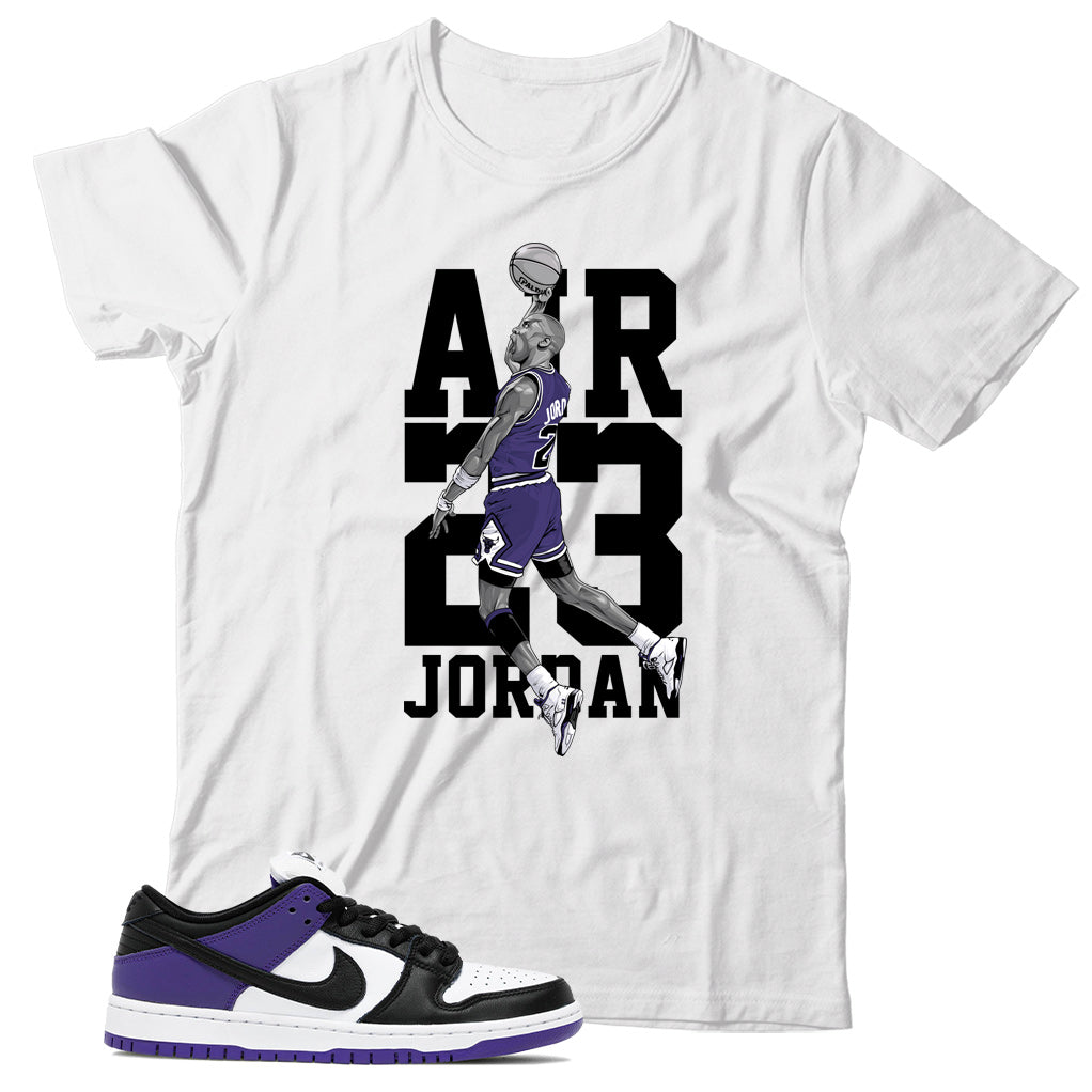 Dunk Low Court Purple shirt