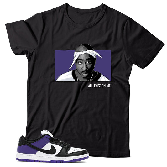 Dunk Low Court Purple shirt