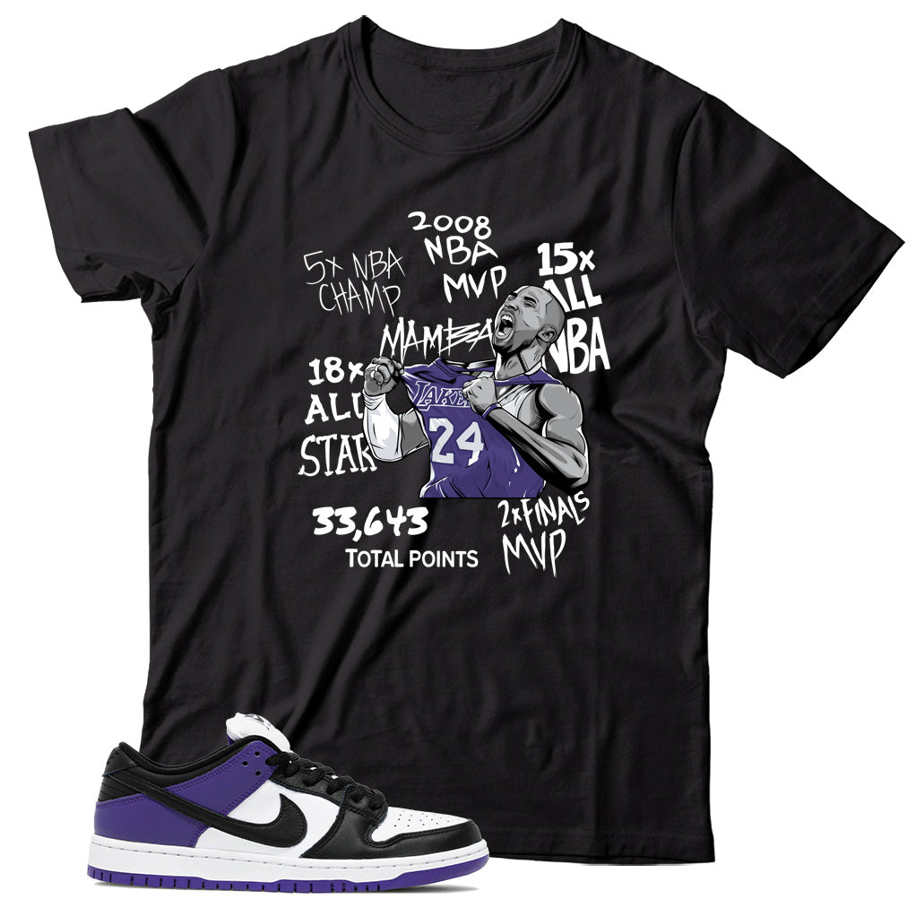 Dunk Low Court Purple shirt