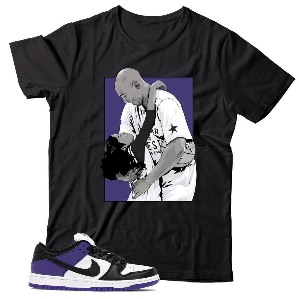 Dunk Low Court Purple shirt