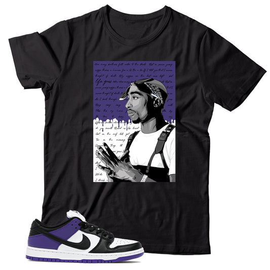 Dunk Low Court Purple shirt