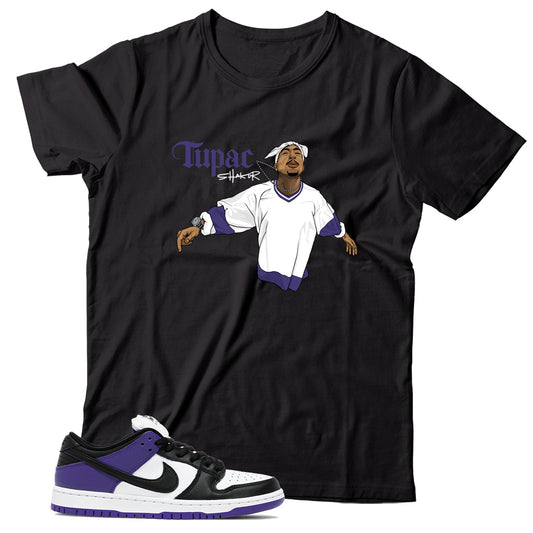 Dunk Low Court Purple shirt