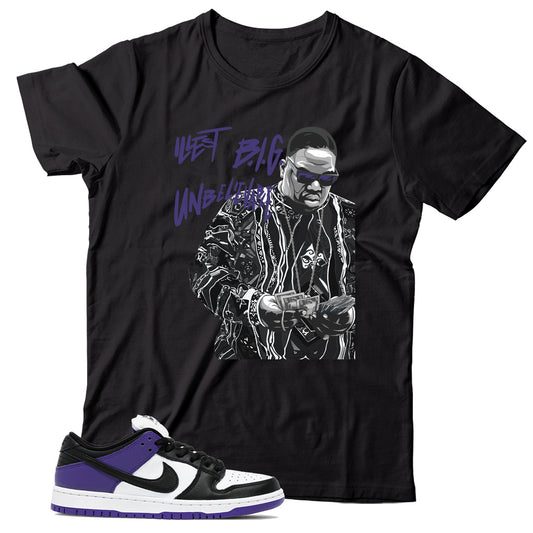 Dunk Low Court Purple shirt