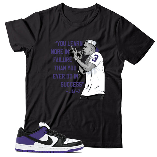 Dunk Low Court Purple shirt