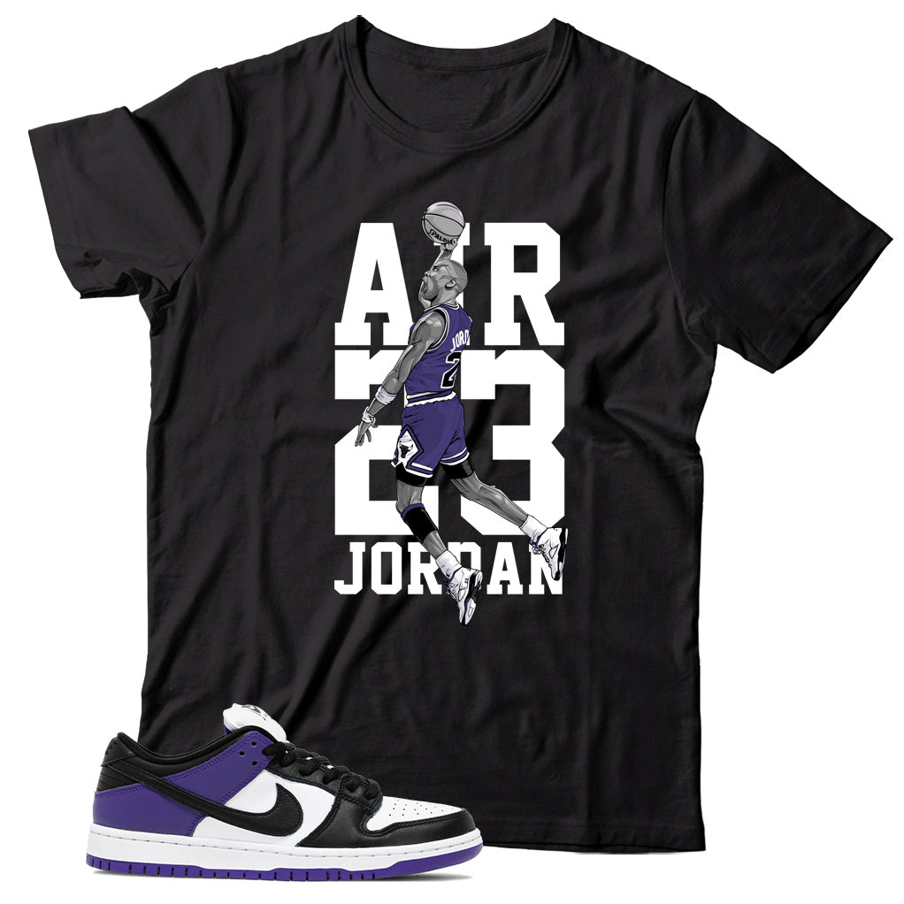 Dunk Low Court Purple shirt