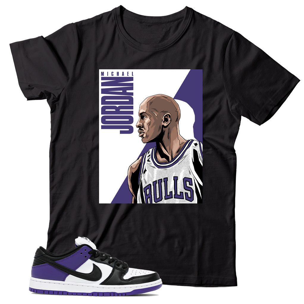 Dunk Low Court Purple shirt