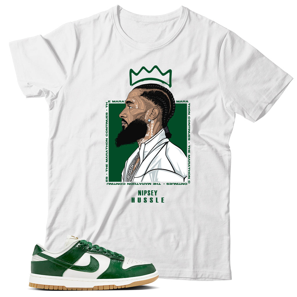 Dunk Low Green Ostrich shirt