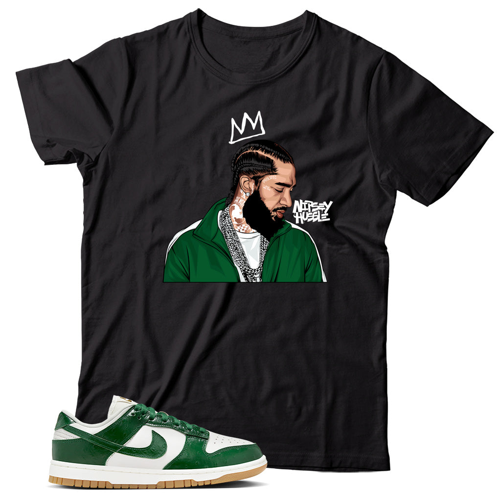 Dunk Low Green Ostrich shirt