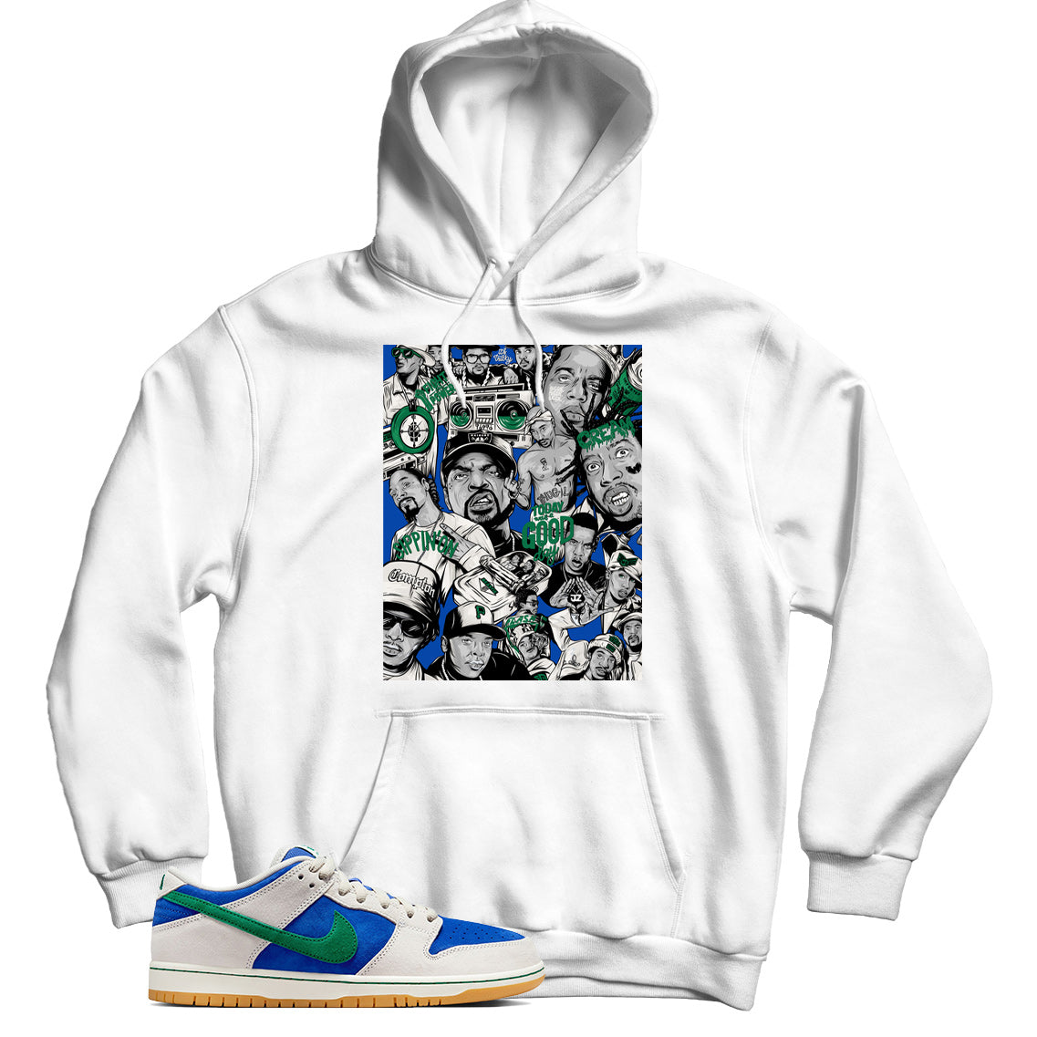 Dunk Low Hyper Royal Malachite hoodie