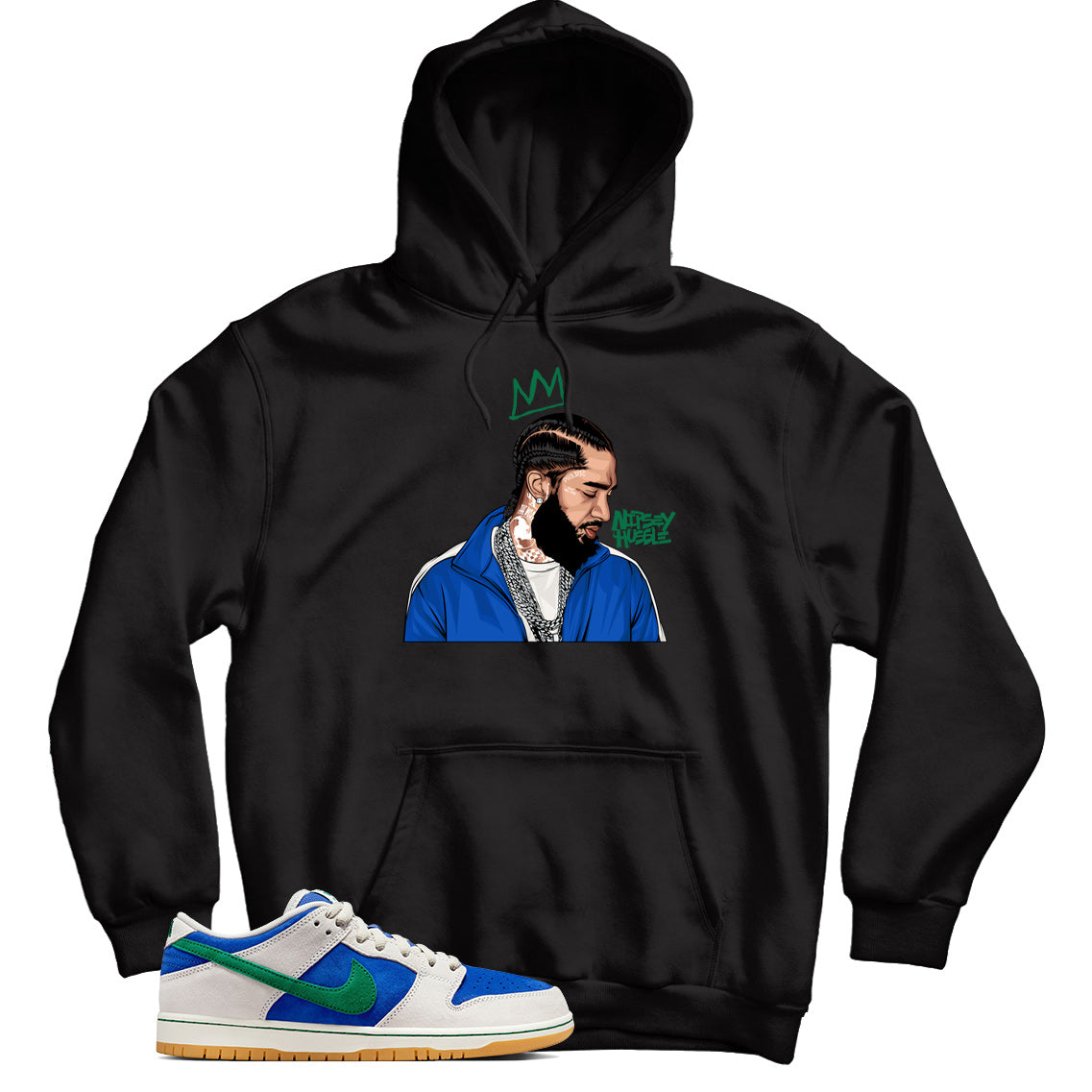 Dunk Low Hyper Royal Malachite hoodie