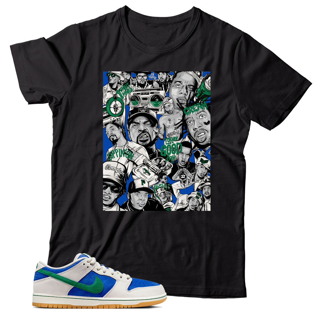 Dunk Low Hyper Royal Malachite shirt