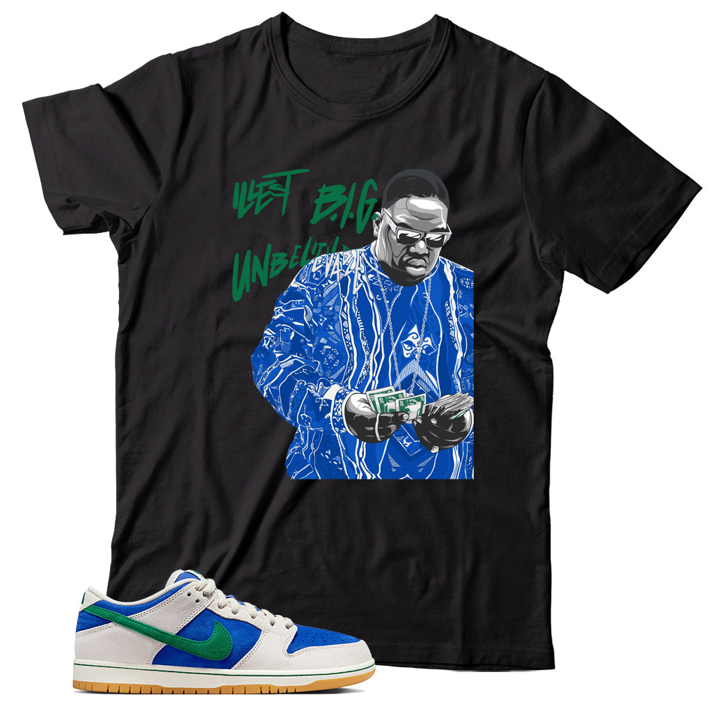 Dunk Low Hyper Royal Malachite shirt