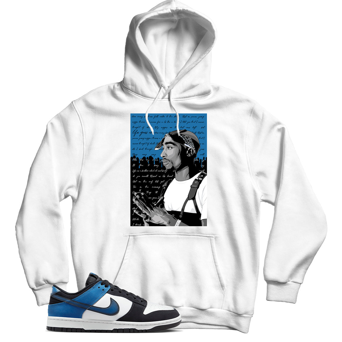 Hoodie Match Dunk Low Industrial Blue