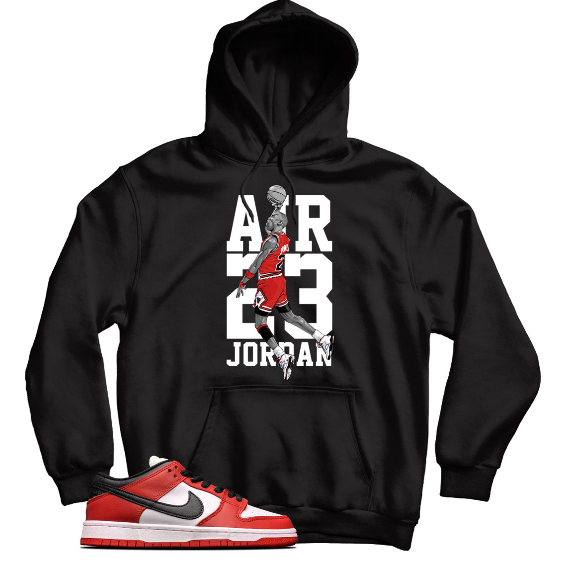 Dunk Low J-Pack Chicago hoodie