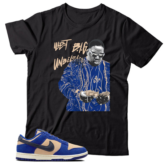 Nike Dunk Low Blue Suede shirt