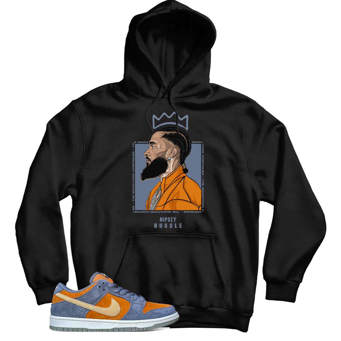 Dunk Low Light Carbon Monarch hoodie