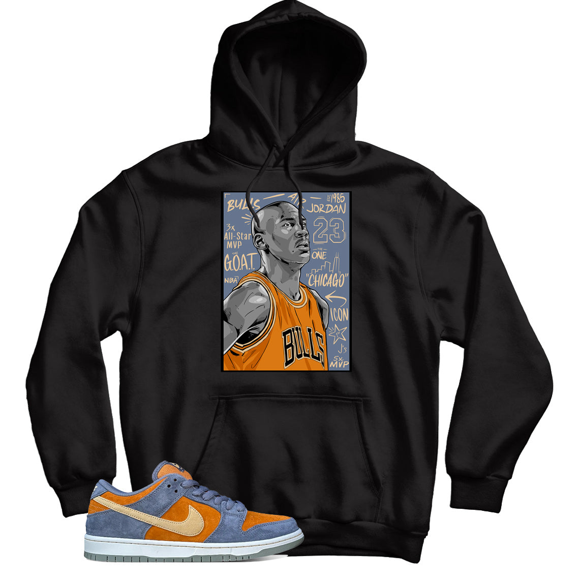 Dunk Low Light Carbon Monarch hoodie