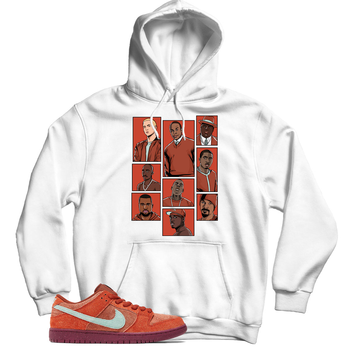 Dunk Low Mystic Red Rosewood hoodie