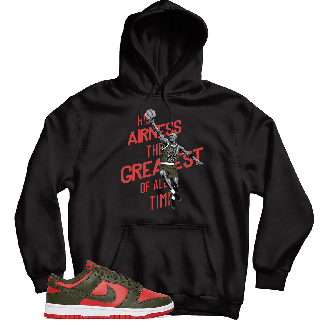 hoodie Match Dunk Low Mystic Red