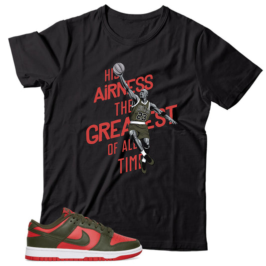 Dunk Low Mystic Red shirt