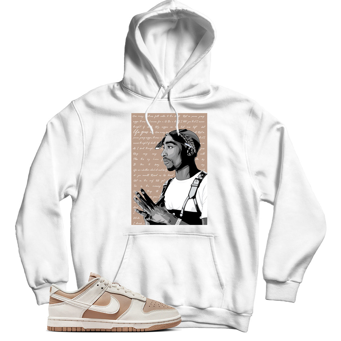 Hoodie Match Nike Dunk Low Next Nature Beige Sail