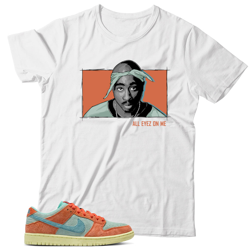 Dunk Low Orange Emerald Rise shirt