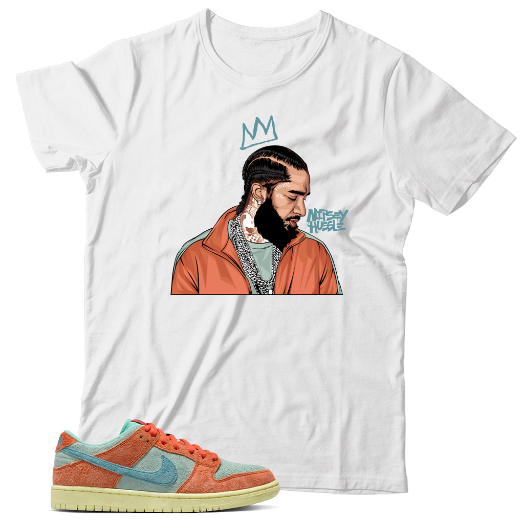 Dunk Low noise aqua shirt