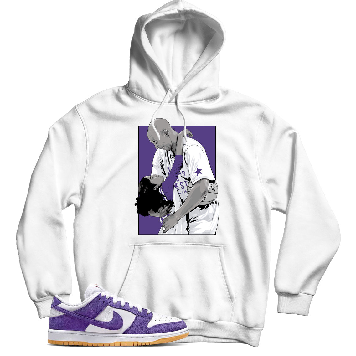 Dunk Low Court Purple gum hoodie