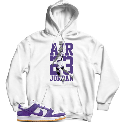 Dunk Low Court Purple gum hoodie