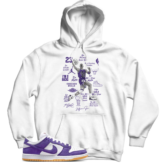 Dunk Low Court Purple gum hoodie