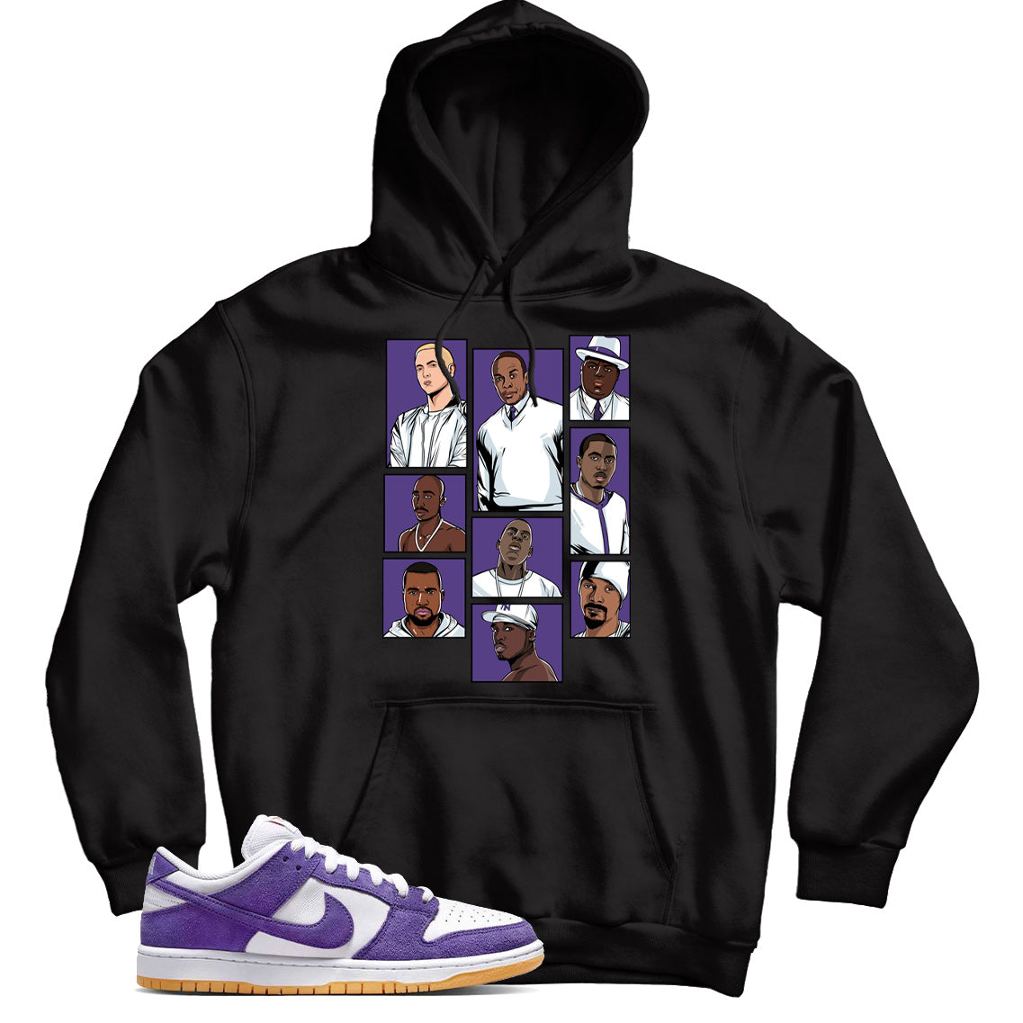 Dunk Low Court Purple gum hoodie