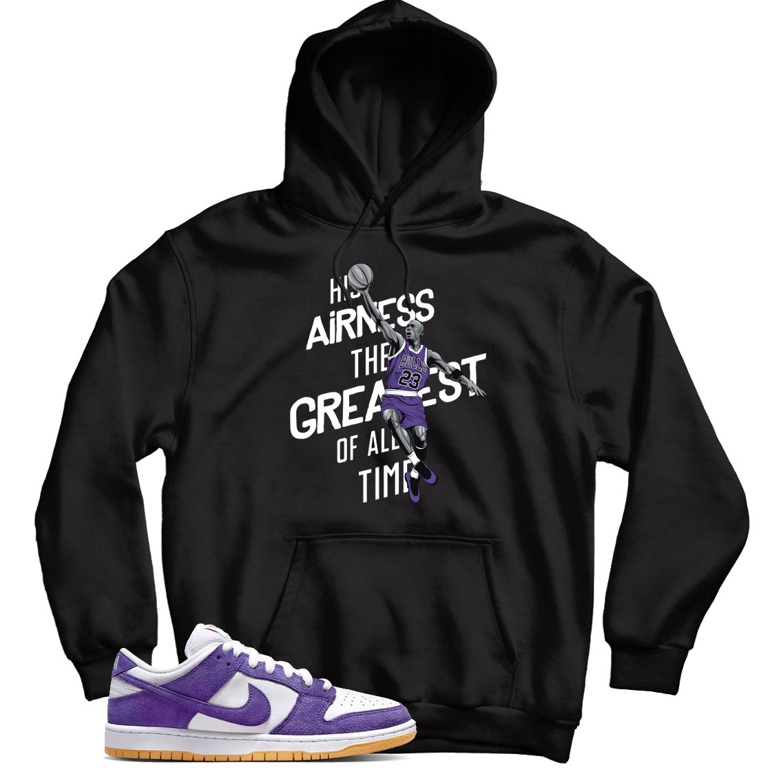 Dunk Low Court Purple gum hoodie