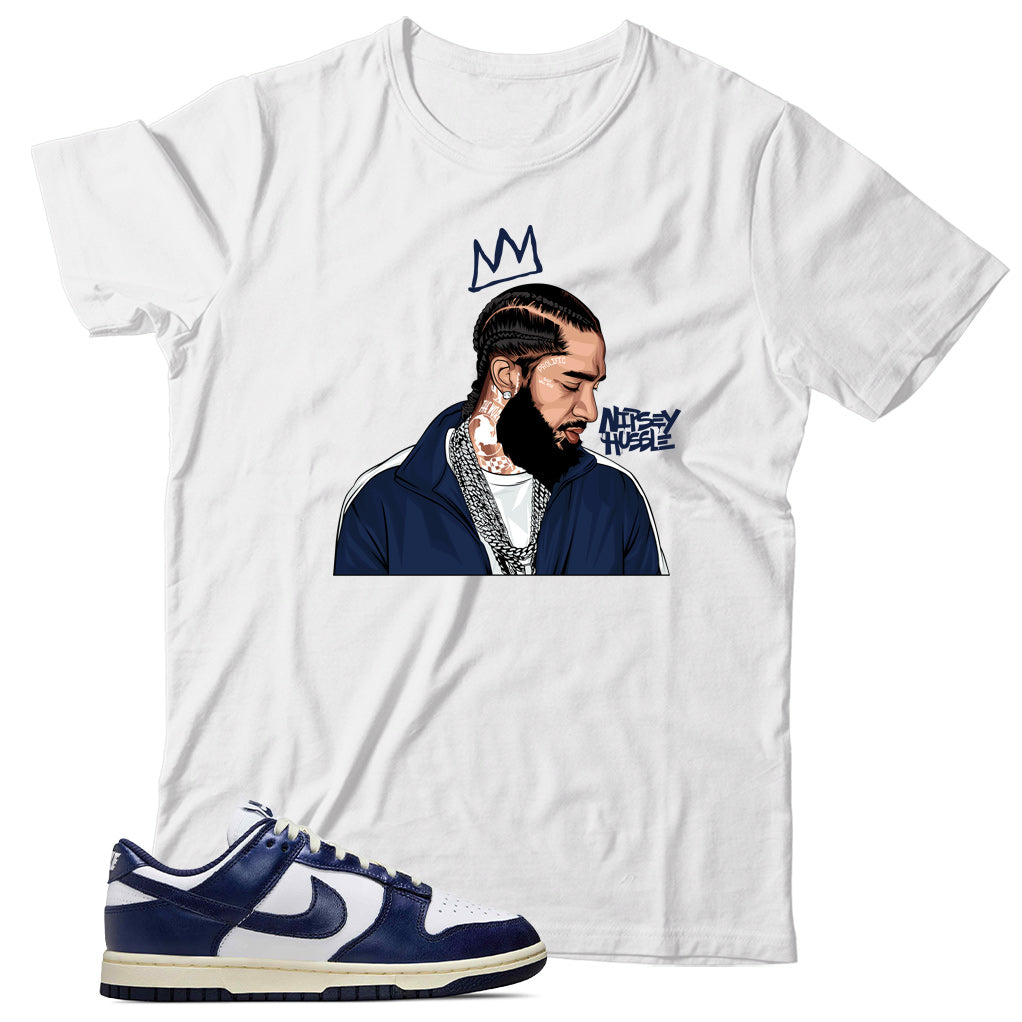 Dunk Low Vintage Navy shirt