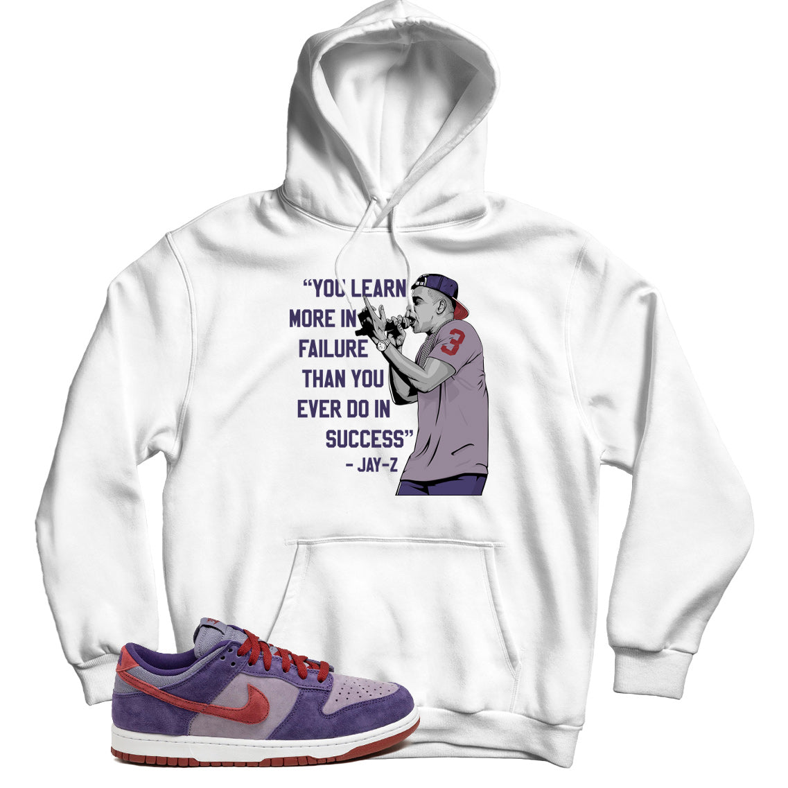 Hoodie Match Nike Dunk Low Plum