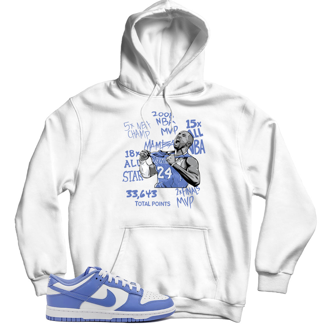 Polar Blue dunks hoodie