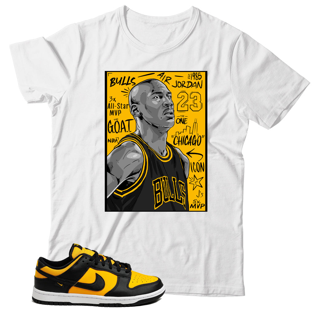 Dunk Low Reverse Goldenrod shirt