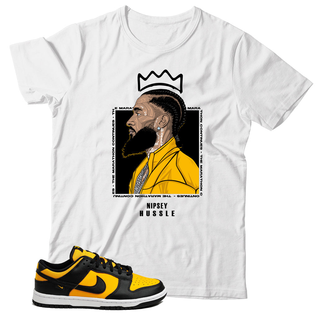 Dunk Low Reverse Goldenrod shirt