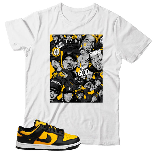 Rap(2) T-Shirt Match Nike Dunk Low Reverse Goldenrod