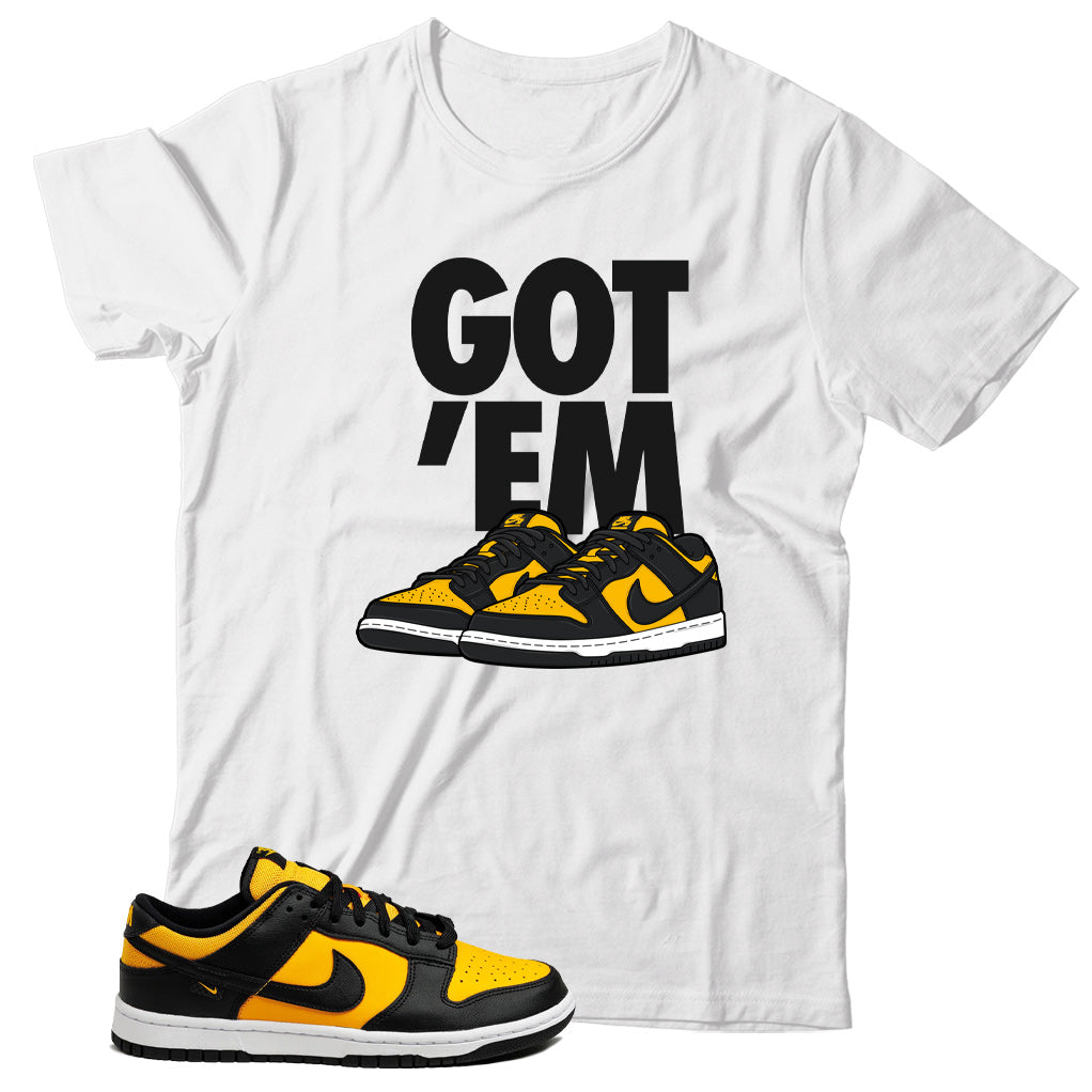 Dunk Low Reverse Goldenrod shirt