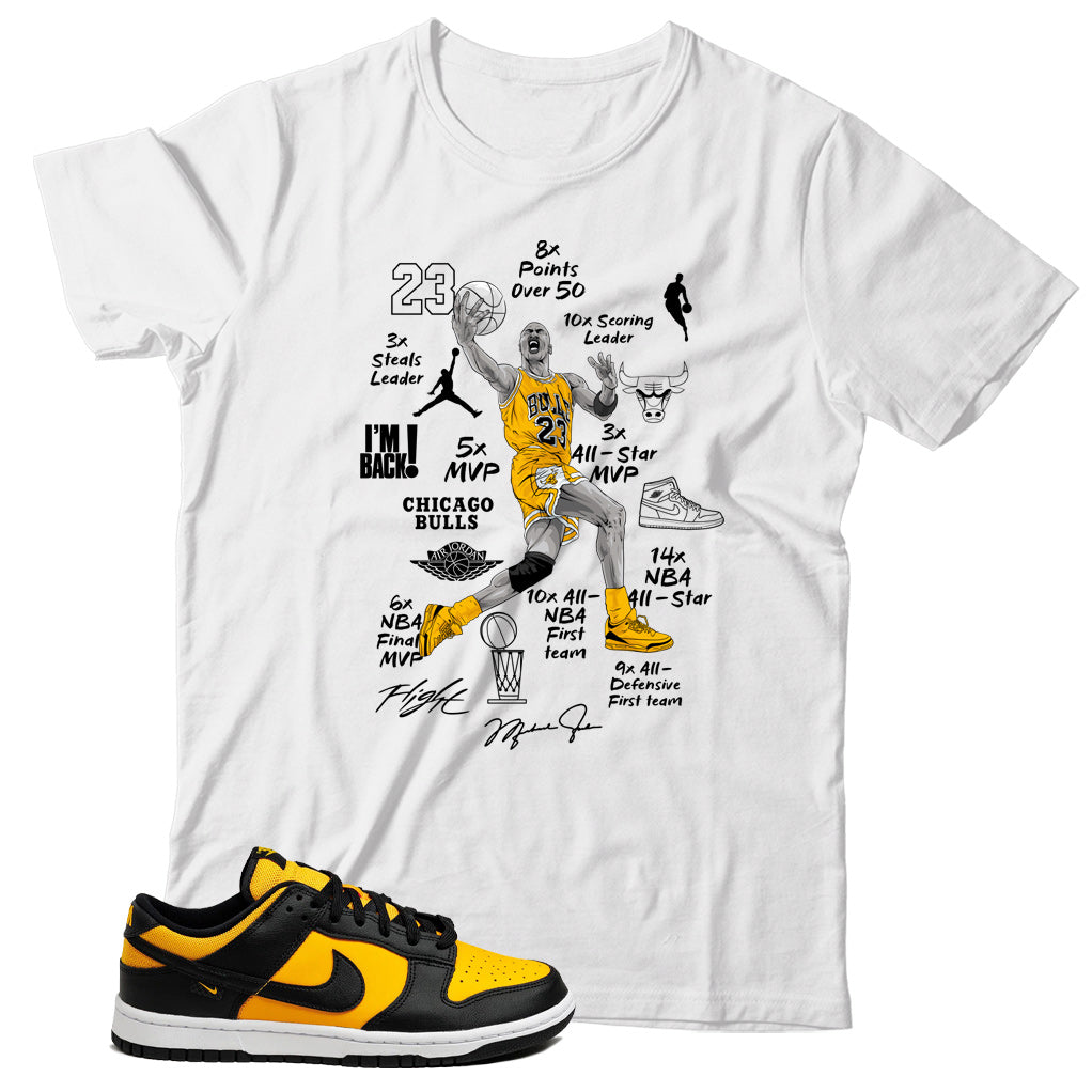 Dunk Low Reverse Goldenrod shirt