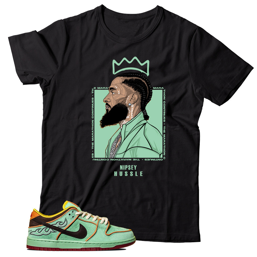 dunk low rodeo tourmaline shirt
