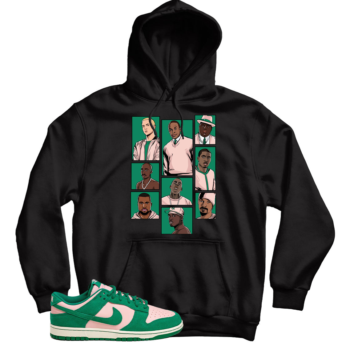 Dunk Low Soft Pink Malachite hoodie