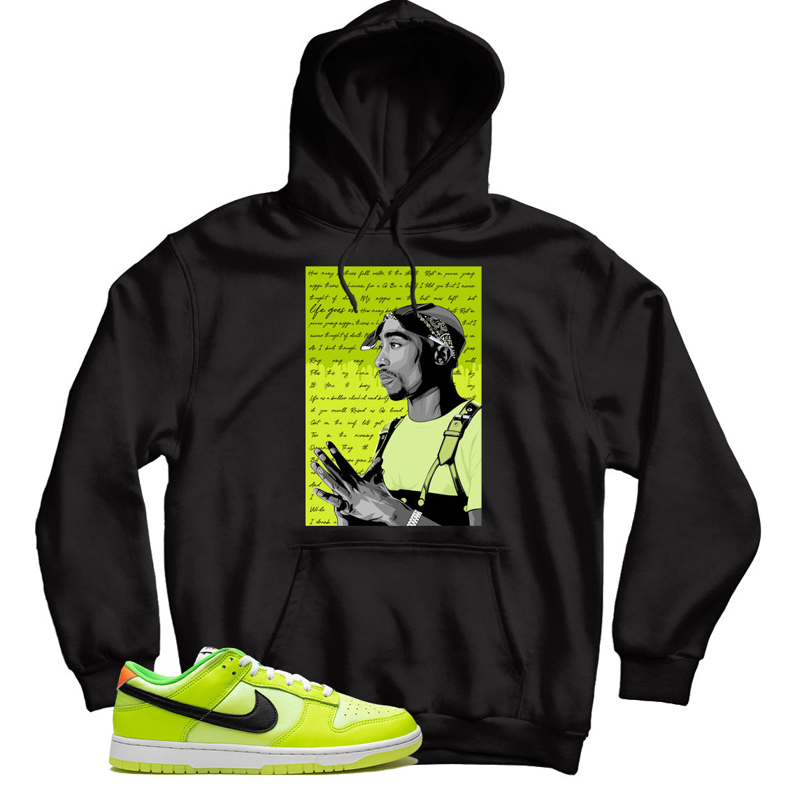 Nike Dunk Low Splash Volt hoodie