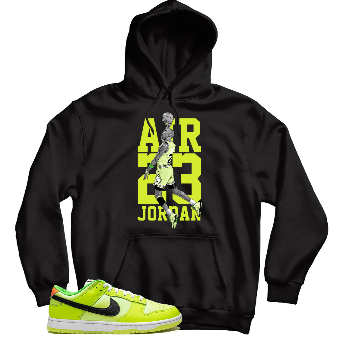 Nike Dunk Low Splash Volt hoodie