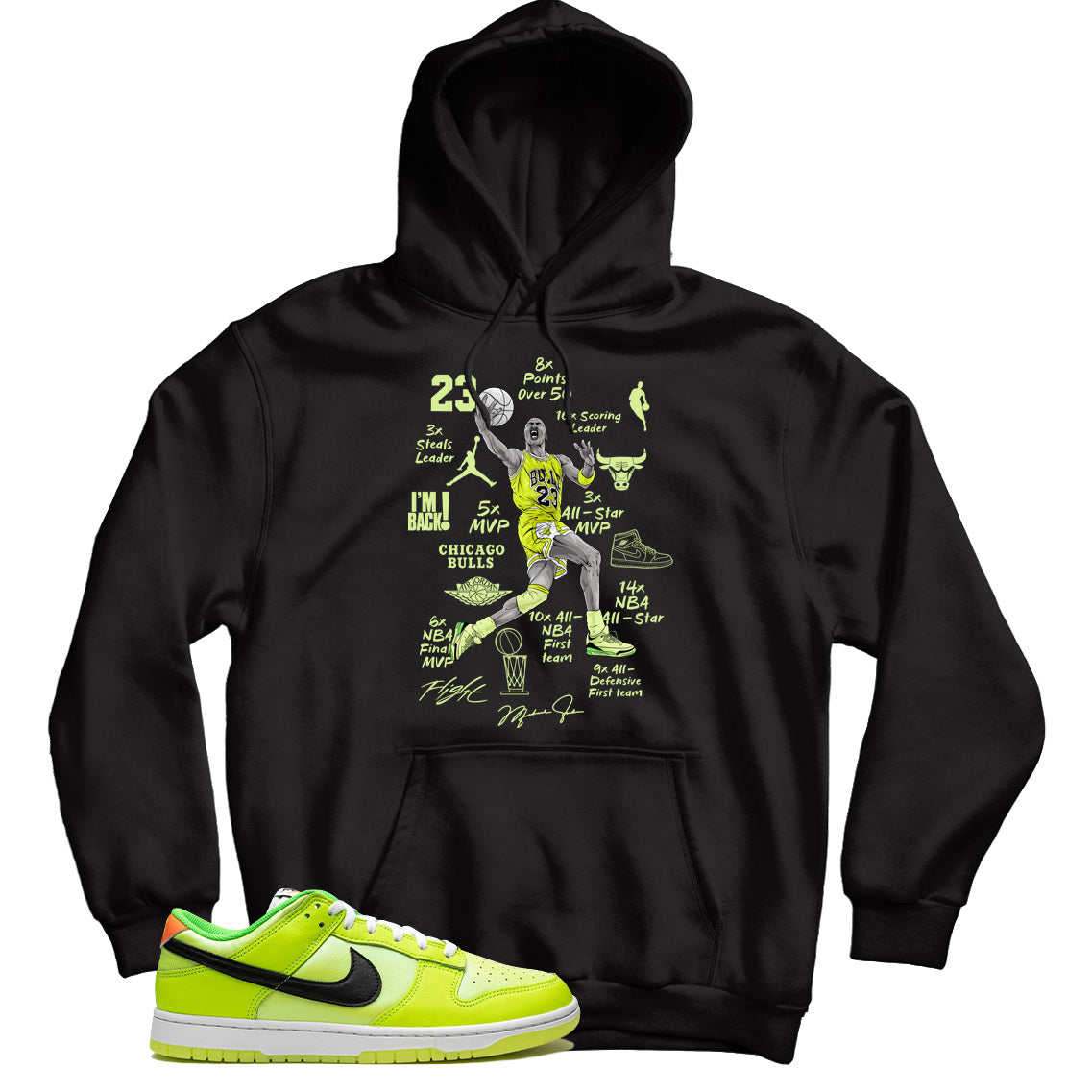 Nike Dunk Low Splash Volt hoodie